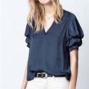 Zadig  and Voltaire taste short sleeve satin blouse
